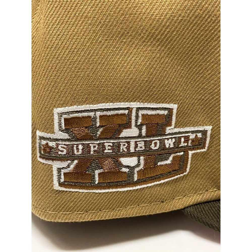 New Era 59Fifty NFL Seattle Seahawks Super Bowl XL Patch Cap Hat Wheat Brown - Picture 9 of 10
